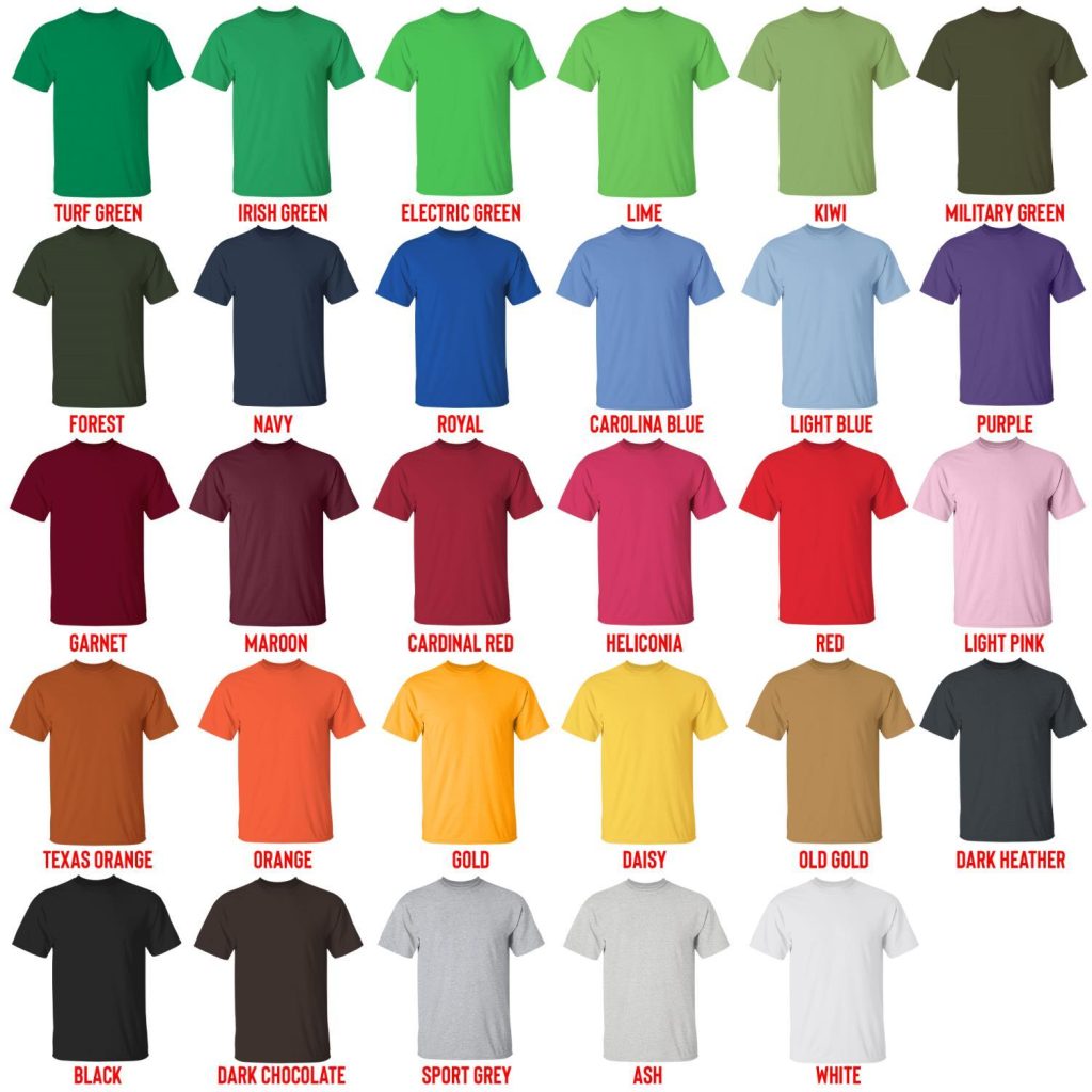 t shirt color chart - Chill Guy Dog Merch