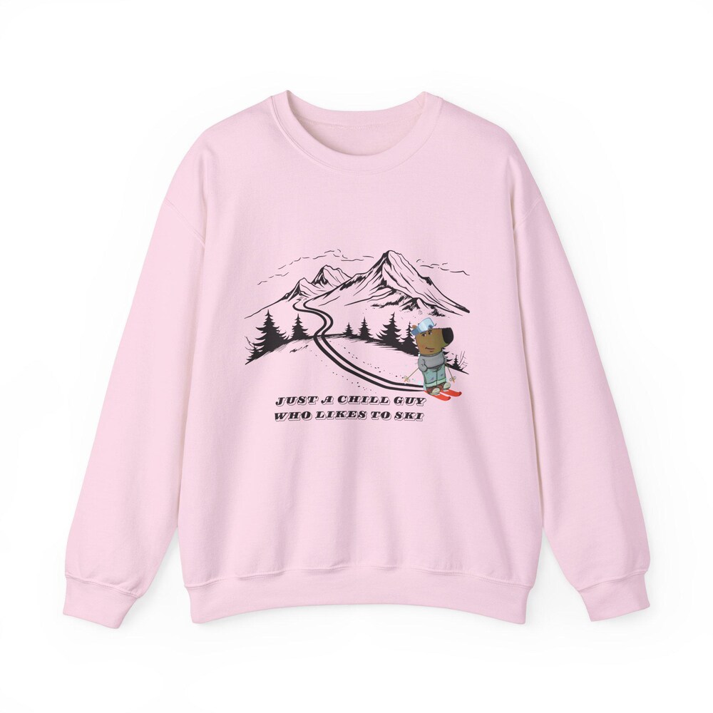 New Chill Guy Skiing sweatshirt