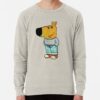 ssrcolightweight sweatshirtmensoatmeal heatherfrontsquare productx1000 bgf8f8f8 1 - Chill Guy Dog Merch